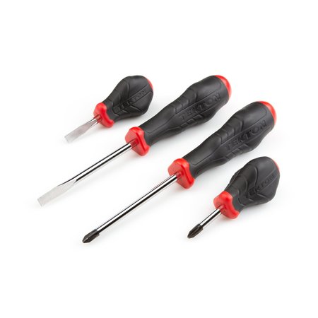 TEKTON High-Torque Chrome Blade Screwdriver Set, 4-Piece (#2, 1/4 in.) DRV43003